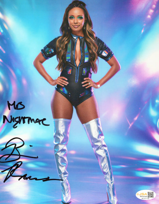 Brandi Rhodes metallic 8x10 photo JSA COA funhouse signed auto autographed WWE AEW