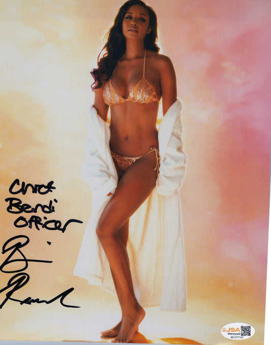 Brandi Rhodes metallic 8x10 photo JSA COA funhouse signed auto autographed WWE AEW