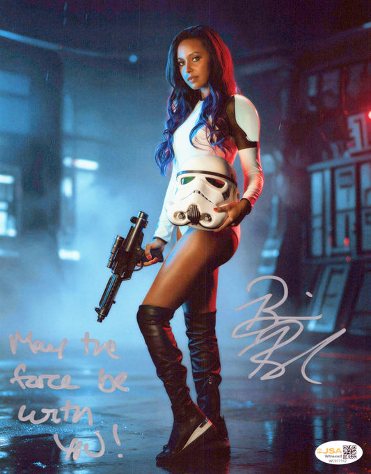 Brandi Rhodes metallic 8x10 photo JSA COA funhouse signed auto autographed WWE AEW