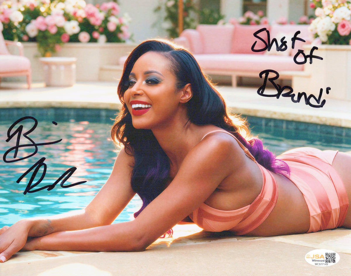 Brandi Rhodes metallic 8x10 photo JSA COA funhouse signed auto autographed WWE AEW