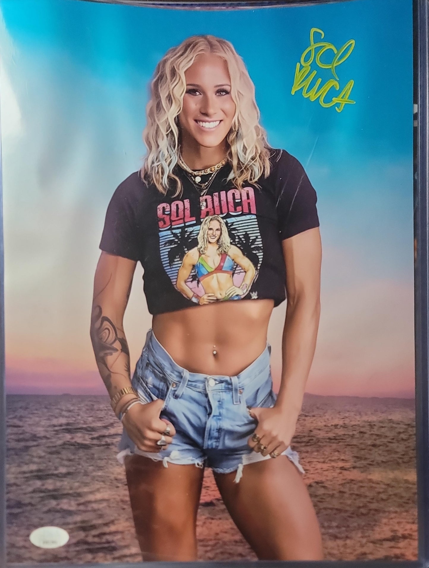 Sol Ruca (metallic 11x14) WWE NXT SEXY photo signed auto autographed