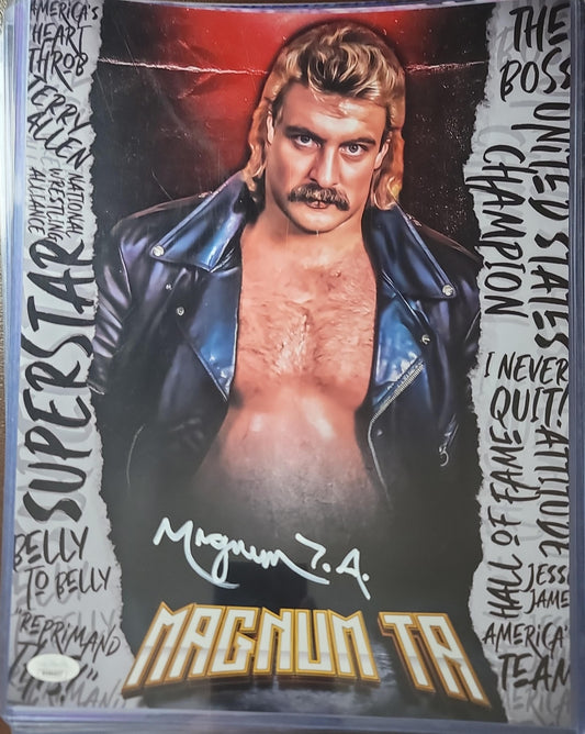 Magnum T.A. TA jsa funhouse (metallic 11x14) photo signed auto autographed NWA WCW