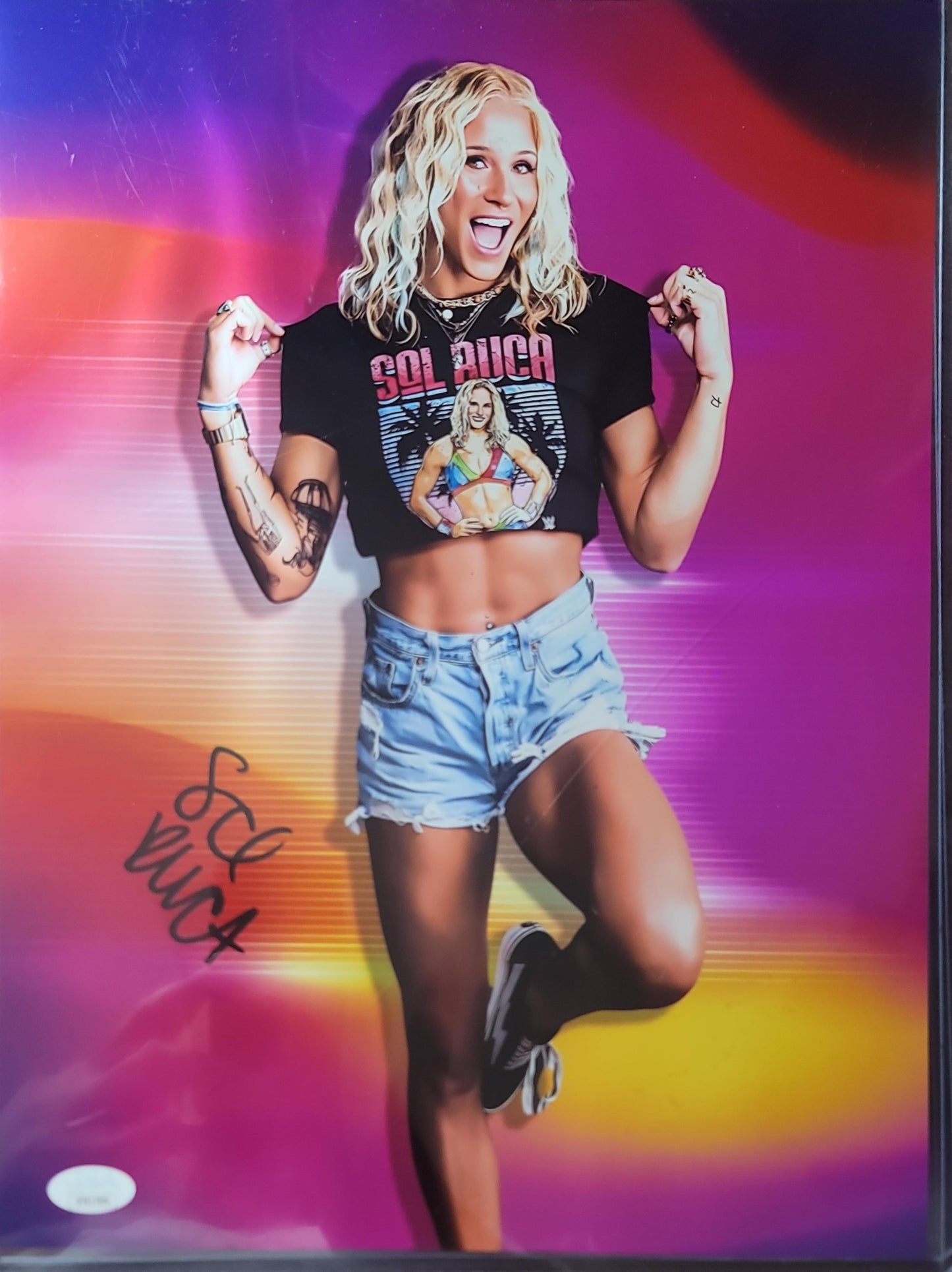 Sol Ruca (metallic 11x14) WWE NXT SEXY photo signed auto autographed