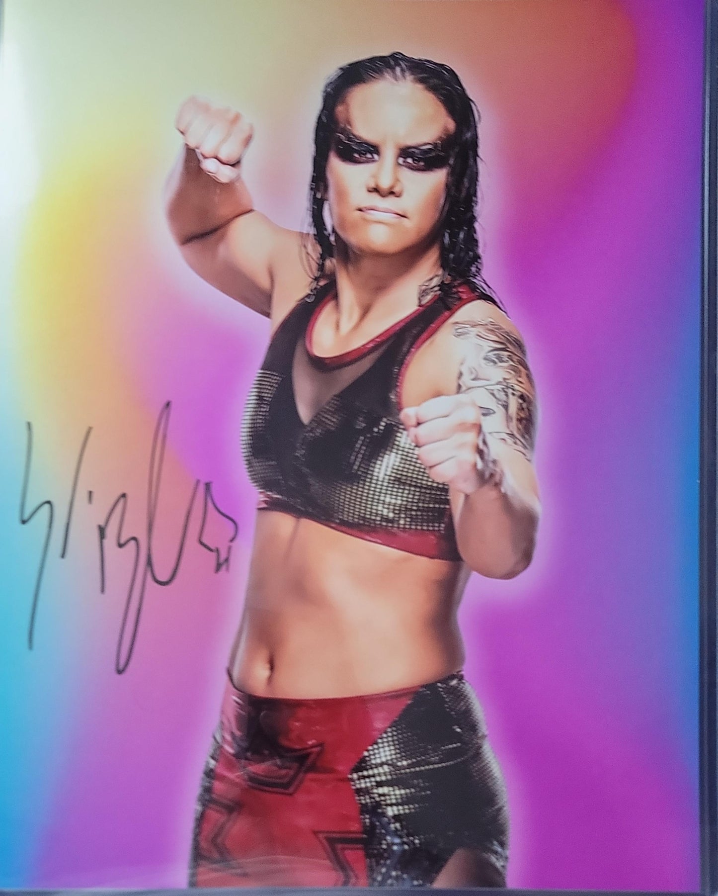 Shayna Baszler (metallic 11x14) WWE WWF NXT photo signed auto autographed