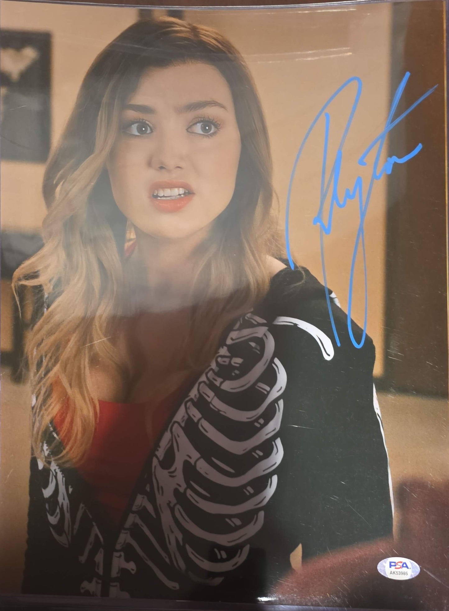 Peyton List Cobra Kai (metallic 11x14 photo) PSA COA FUNHOUSE Celebrity Autographed signed (Copy)