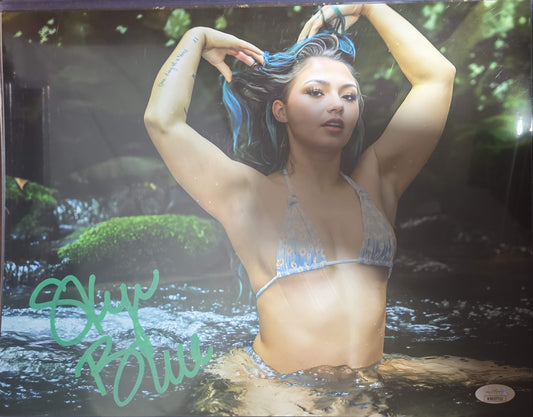 Skye Blue (11x14 metallic) funhouse AEW photo signed autographed JSA COA