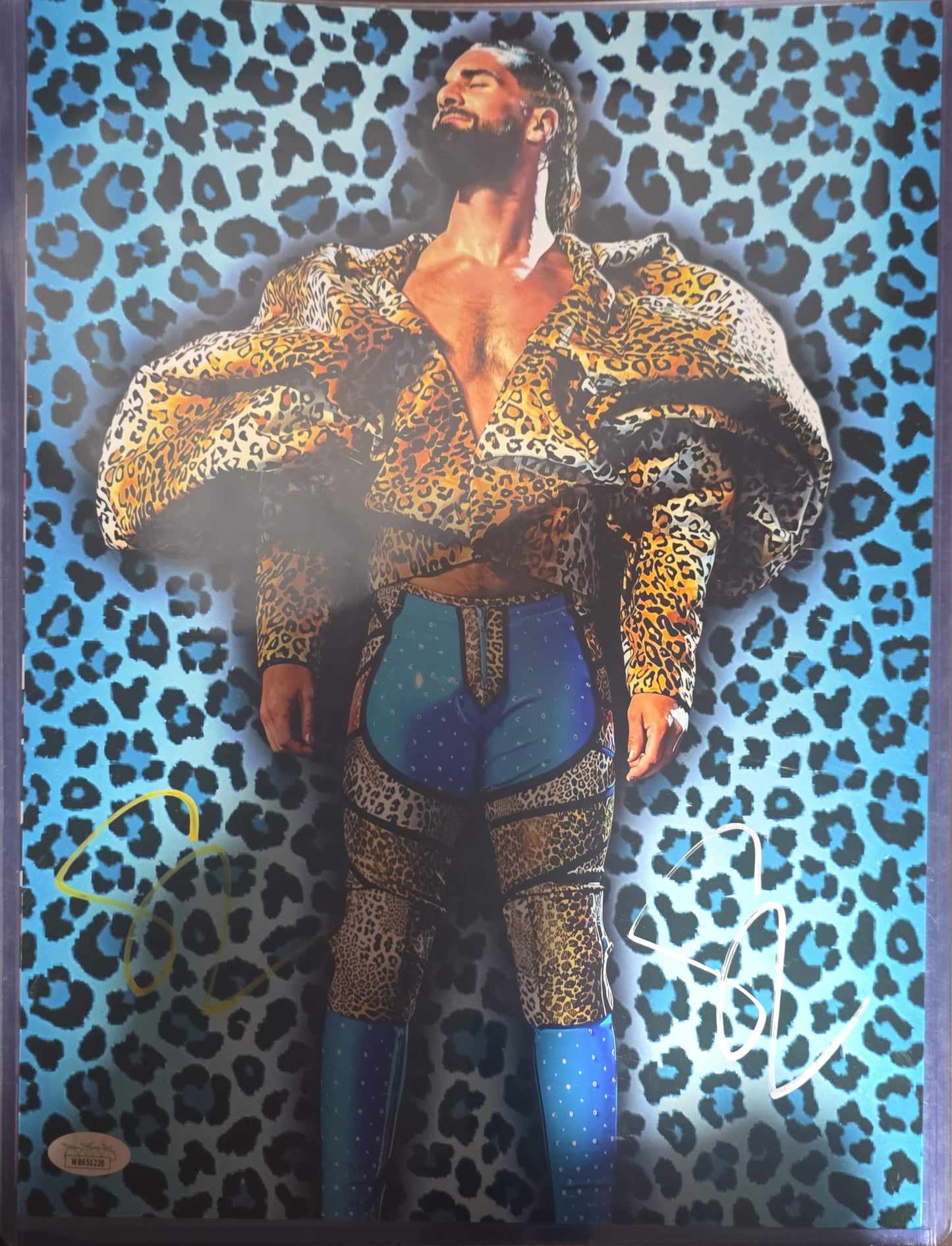 Seth Rollins (metallic 11x14 photo) JSA COA FUNHOUSE signed WWE autographed