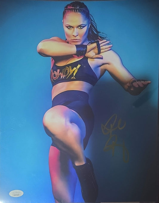 Ronda Rousey (11x14 metallic) jsa poto signed auto autographed WWE UFC