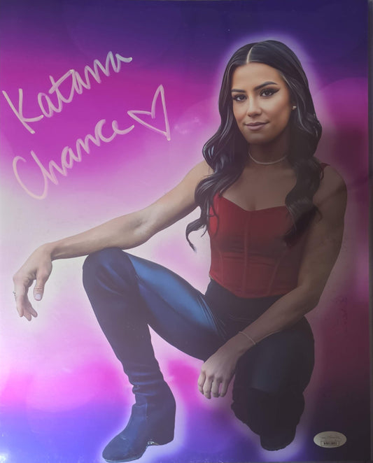Katana Chance (11x14 funhouse metallic) nxt signed Kacy Catanzaro autographed JSA