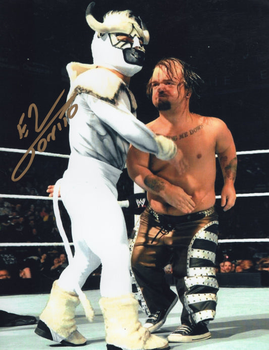 El Torito Mascarita Dorada WWF photo signed auto autographed