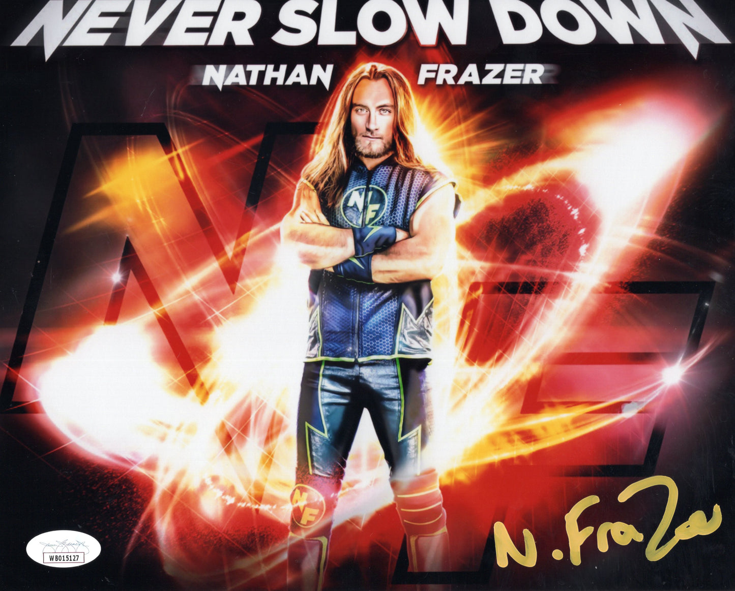 Nathan Frazer funhouse metallic 8x10 - WWE NXT photo signed auto autographed