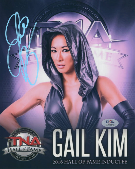 Gail Kim 8x10 metallic photo signed autographed WWE WWF TNA IMPACT PSA COA 3