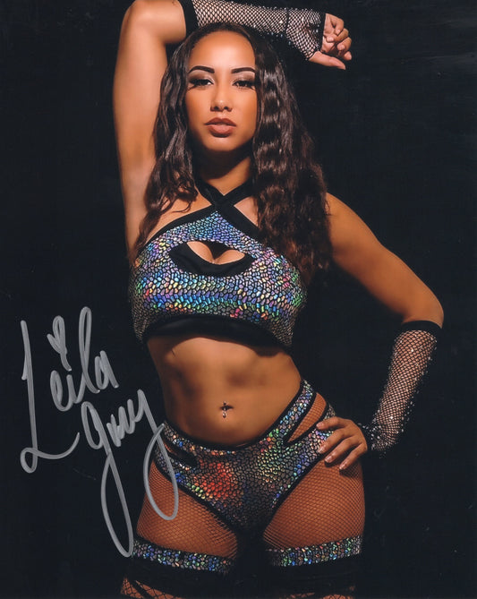 Leila Grey 8x10  AEW Autographed signed photo! Sexy Hot