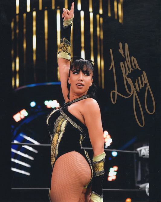 Leila Grey 8x10  AEW Autographed signed photo! Sexy Hot