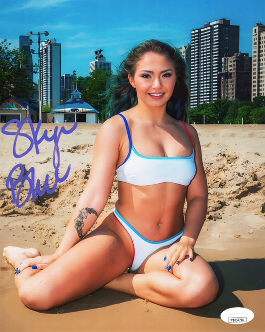 Skye Blue (Metallic 8x10) JSA COA AEW SEXY JSA photo signed auto autographed