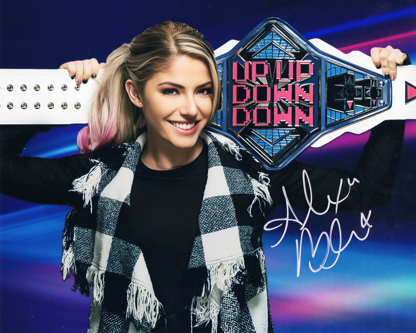 Alexa Bliss Funhouse (metallic) 8x10 WWE photo signed auto autographed