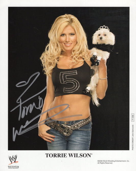 Torrie Wilson Original promo 8x10 WWF photo signed auto autographed