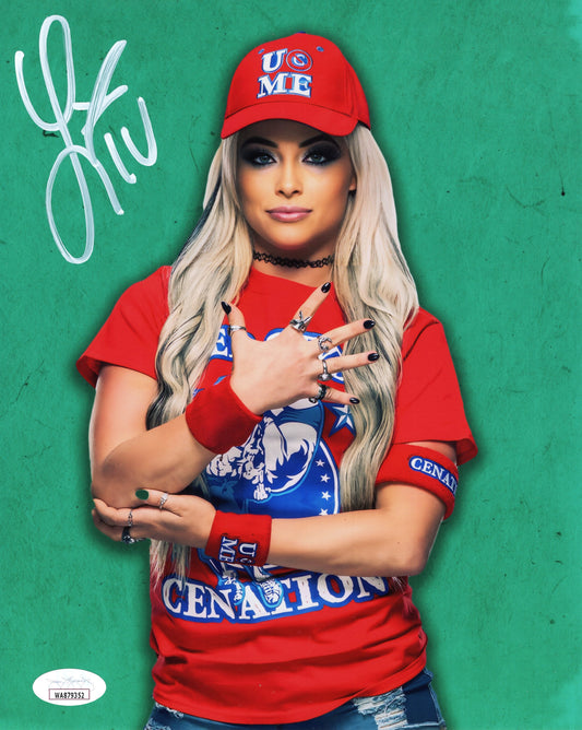 Liv Morgan Cena Tribute metallic 8x10 jsa photo signed auto autographed WWE