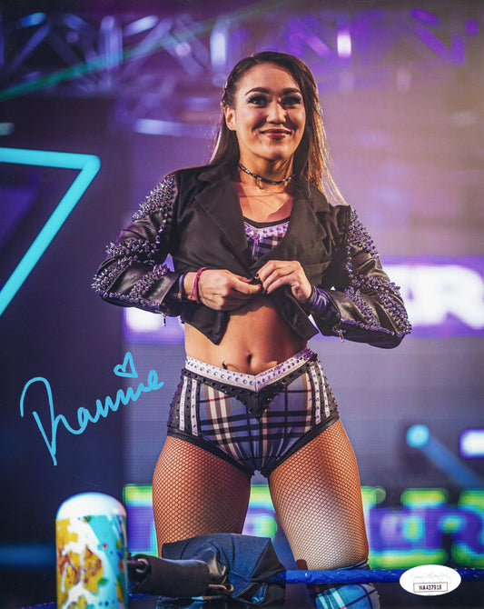 Roxanne Perez (metallic 8x10) - JSA certed NXT WWE photo signed autographed