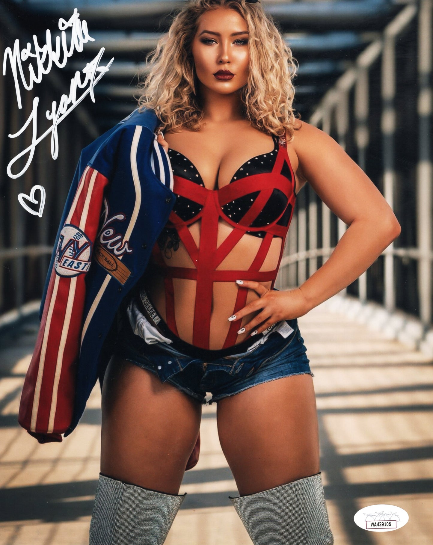 Nikkita Lyons metallic  8x10 photo  signed auto autographed NXT WWE