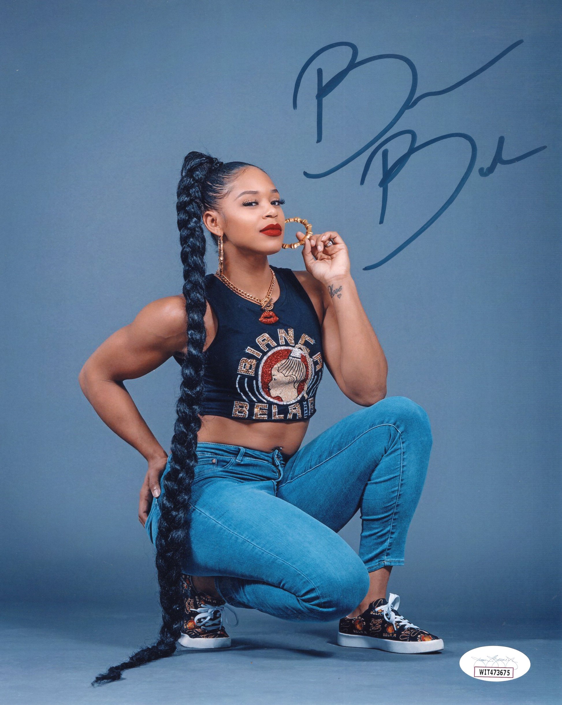 Bianca Belair 8x10 jsa (no card) NXT WWE Sexy Hot signed autographed photo  phot