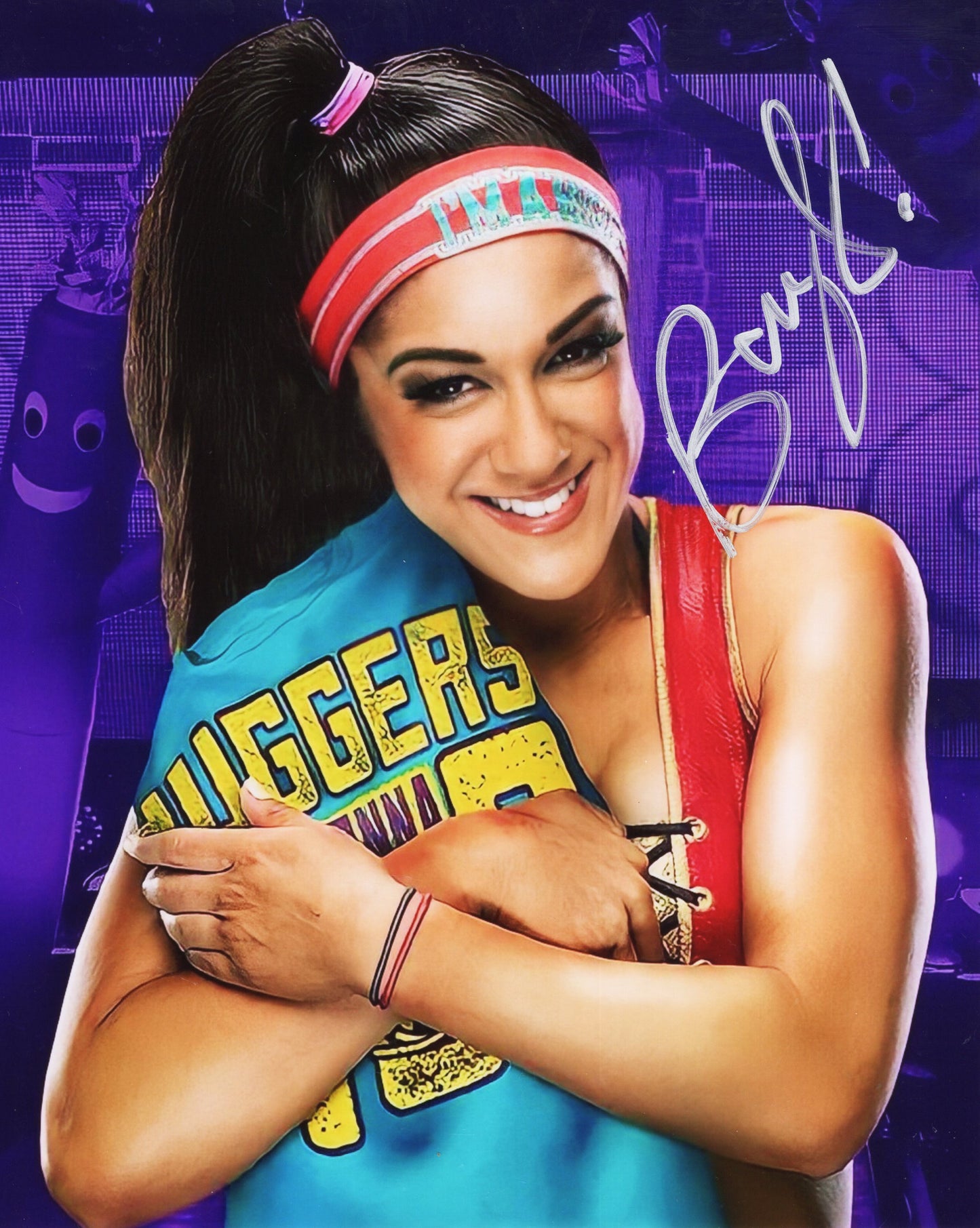 Bayley (metallic 8x10) FUNHOUSE  NXT WWE Sexy Hot signed