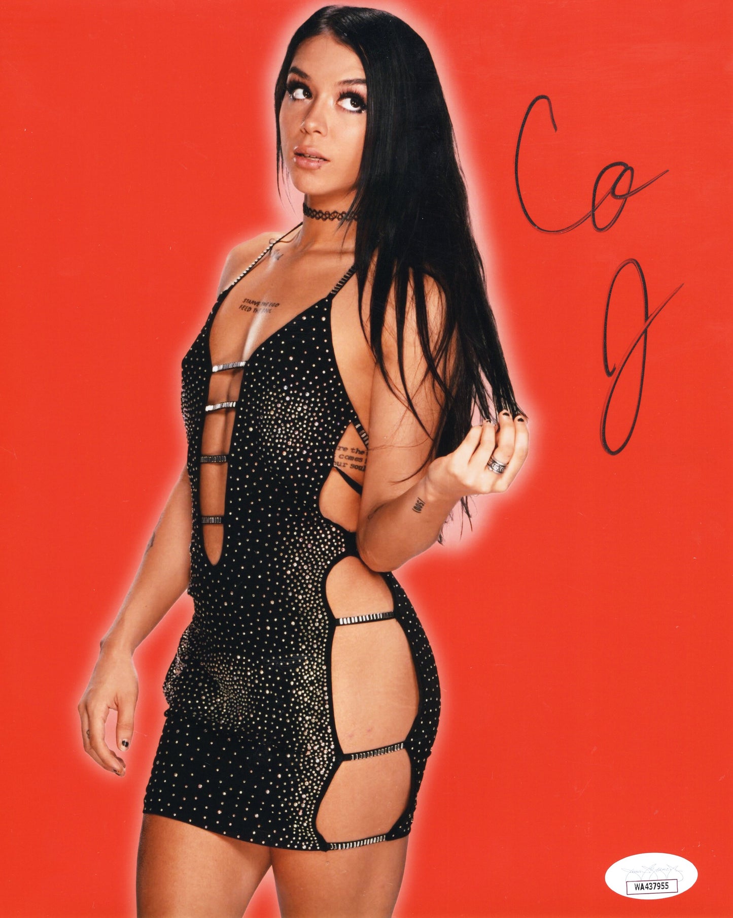 Cora Jade (metallic 8x10) NXT WWE photo signed auto autographed JSA