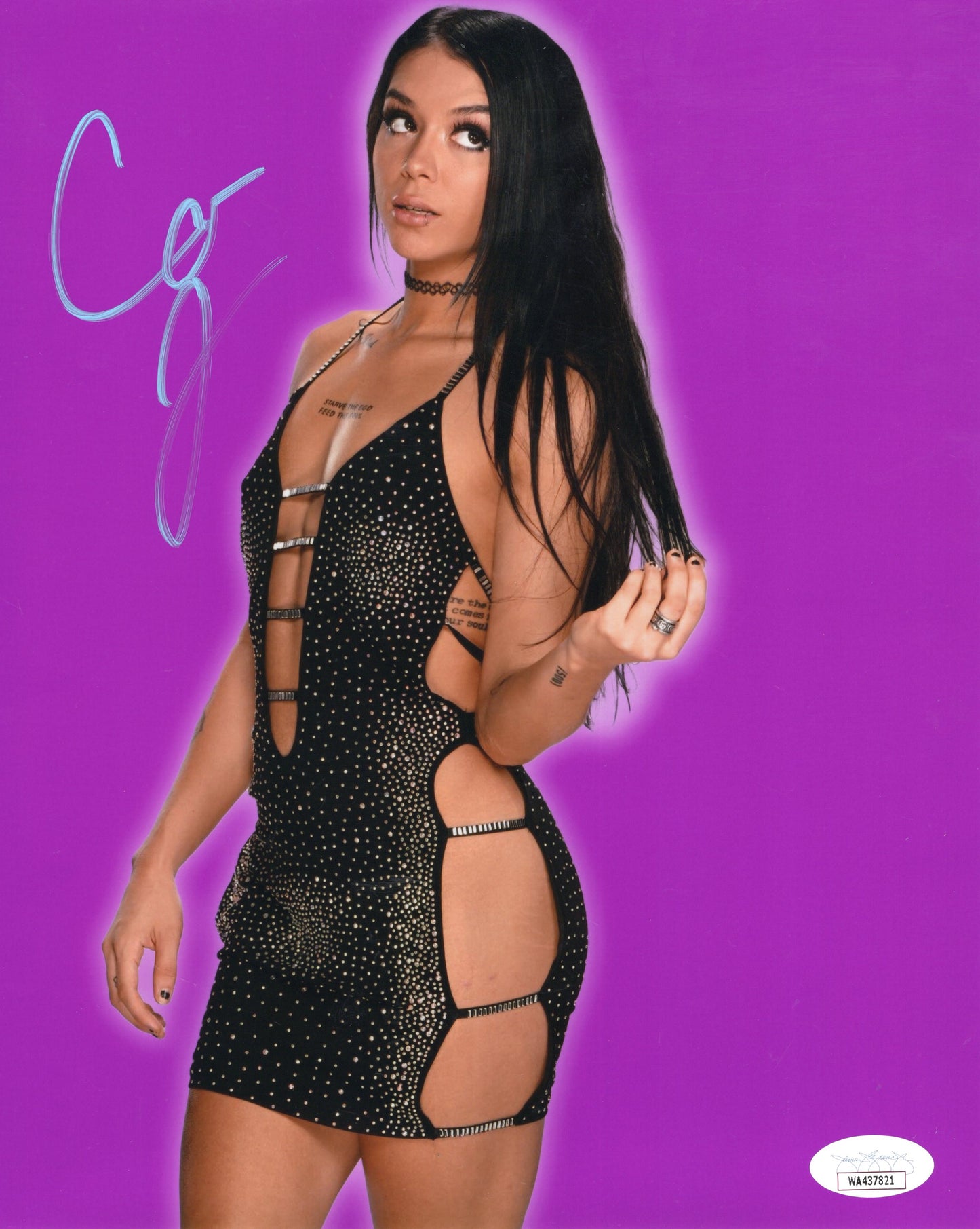 Cora Jade (metallic 8x10) NXT WWE photo signed auto autographed JSA