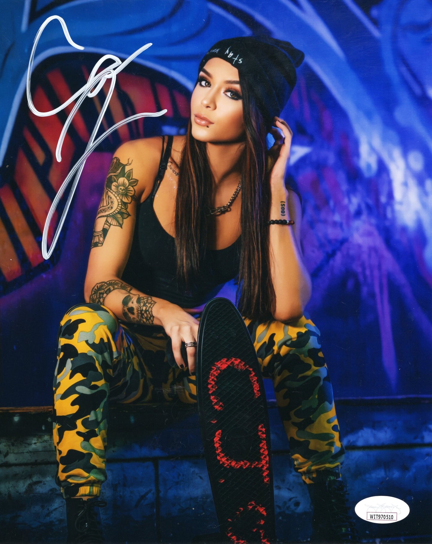 Cora Jade (metallic 8x10) NXT WWE photo signed auto autographed JSA