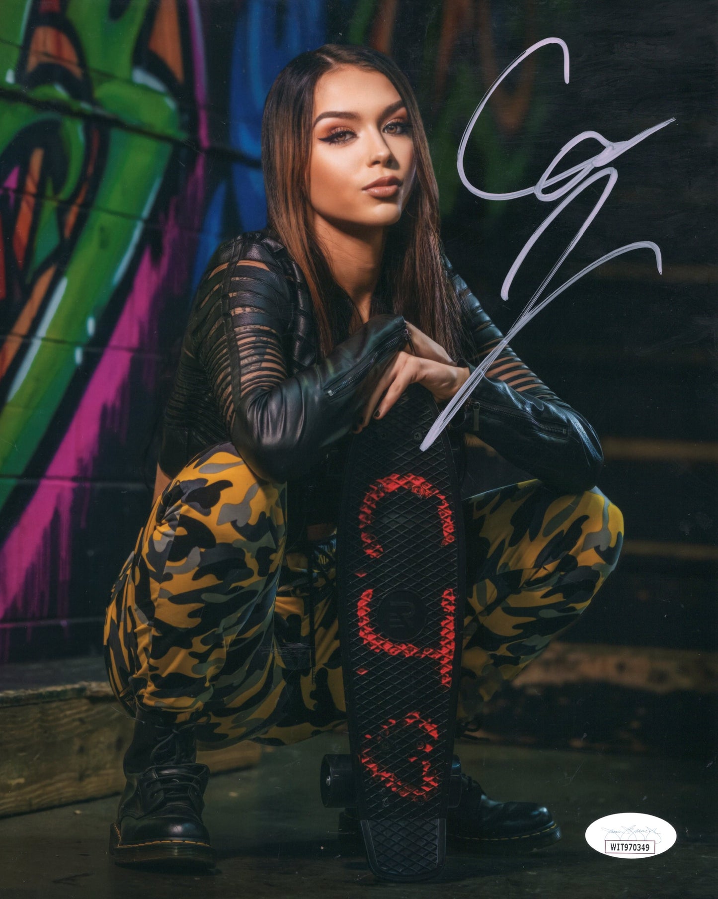 Cora Jade (metallic 8x10) NXT WWE photo signed auto autographed JSA