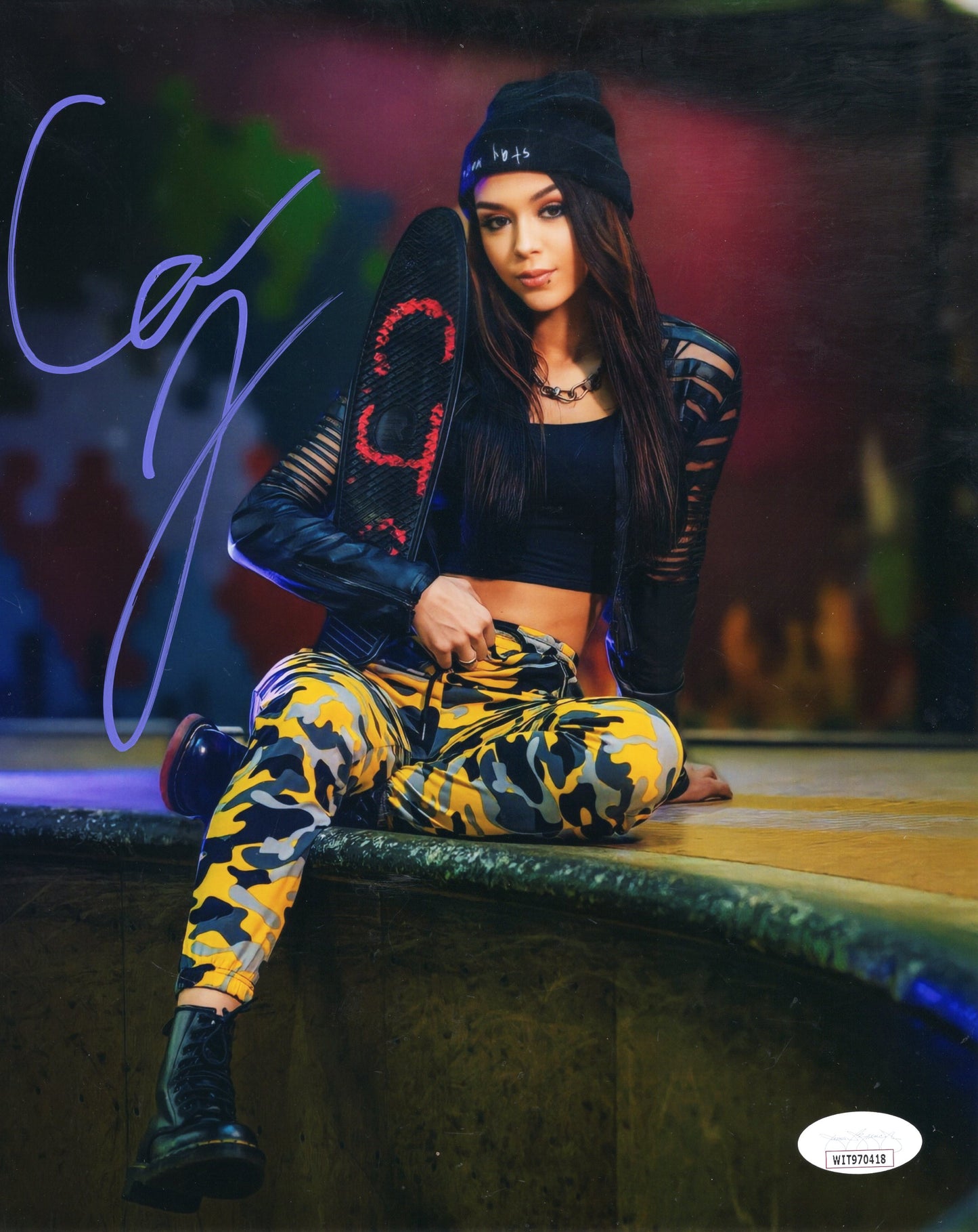 Cora Jade (metallic 8x10) NXT WWE photo signed auto autographed JSA