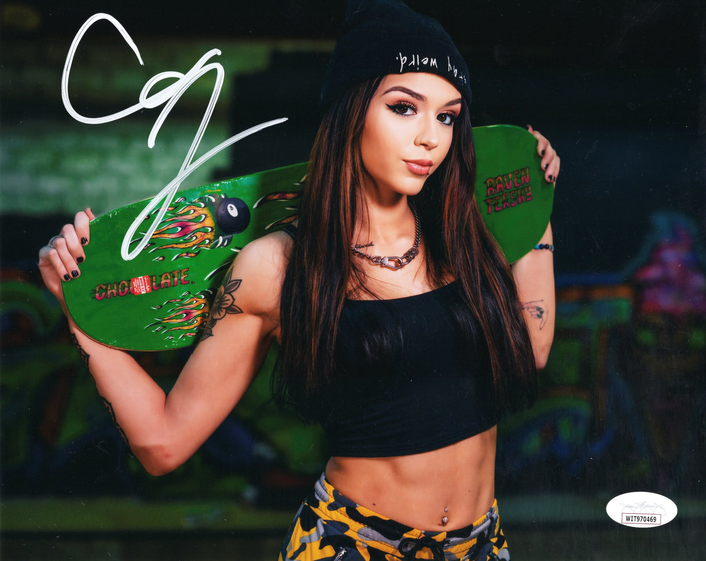 Cora Jade (metallic 8x10) NXT WWE photo signed auto autographed JSA