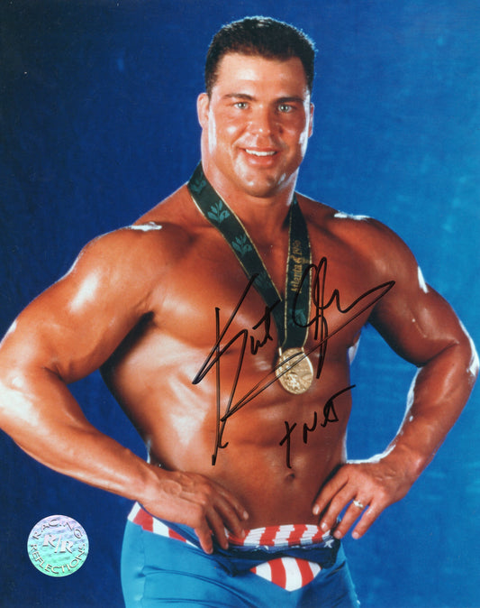 Kurt Angle racing reflections original 8x10 photo signed auto autographed WWF WWE