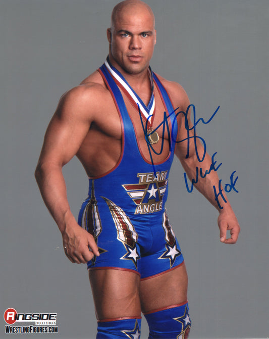 Kurt angle 8x10 photo signed auto autographed WWE WWF