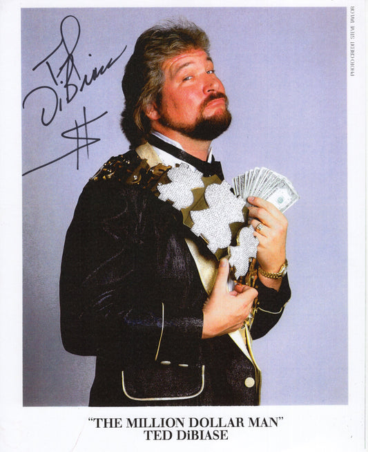 Ted Dibiase (8x10) signed photo signed auto autographed million dollar man wwf