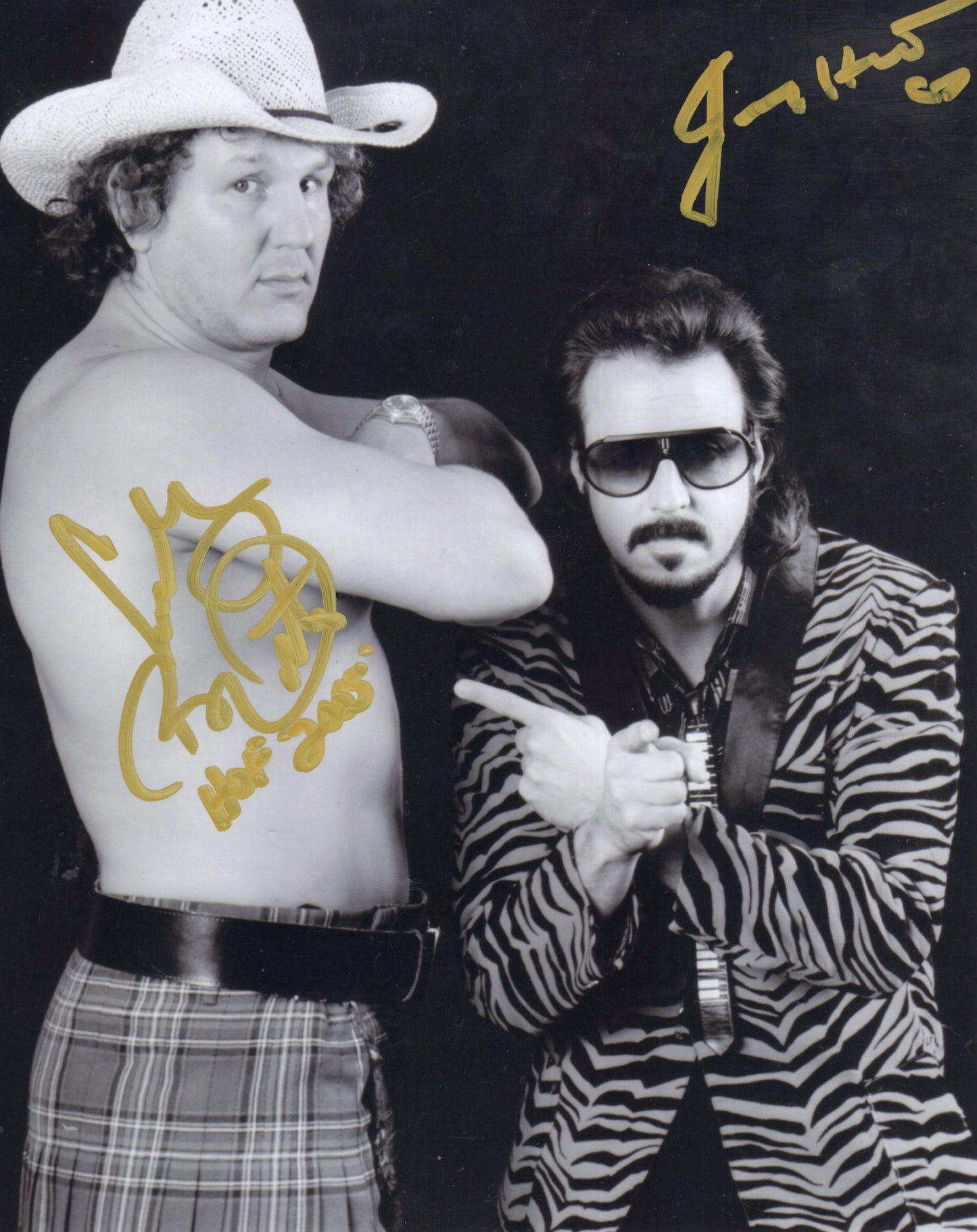 Cowboy Bob Orton and Jimmy Hart photo signed auto autographed wwf 8x10