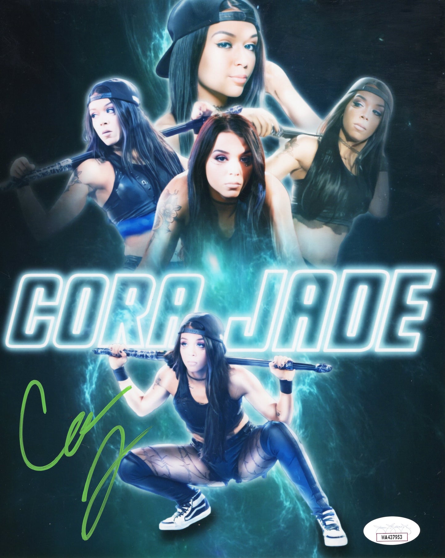 Cora Jade (metallic 8x10) NXT WWE photo signed auto autographed JSA
