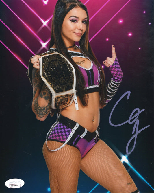 Cora Jade (metallic 8x10) NXT WWE photo signed auto autographed JSA