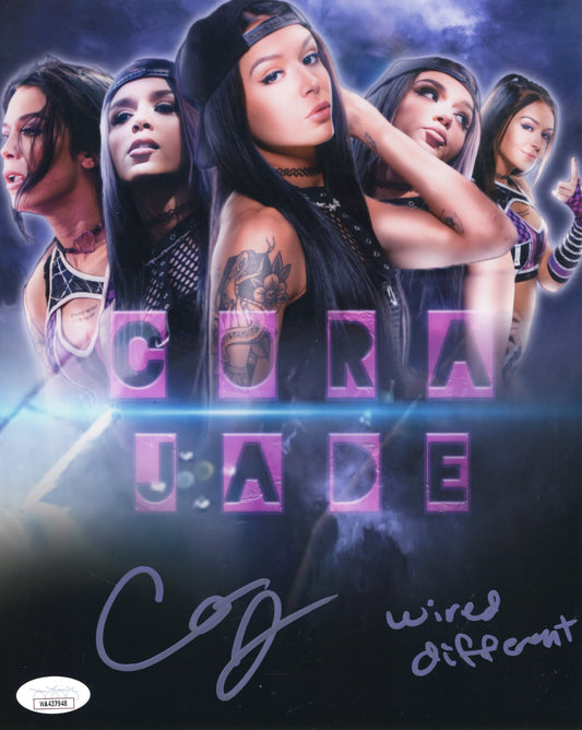 Cora Jade (metallic 8x10) NXT WWE photo signed auto autographed inscribed JSA