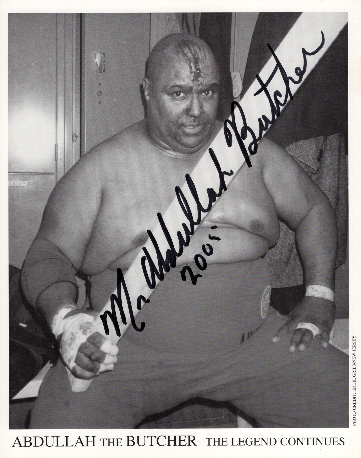 Abdullah The Butcher 8x10 NWA WCW photo signed auto autographed