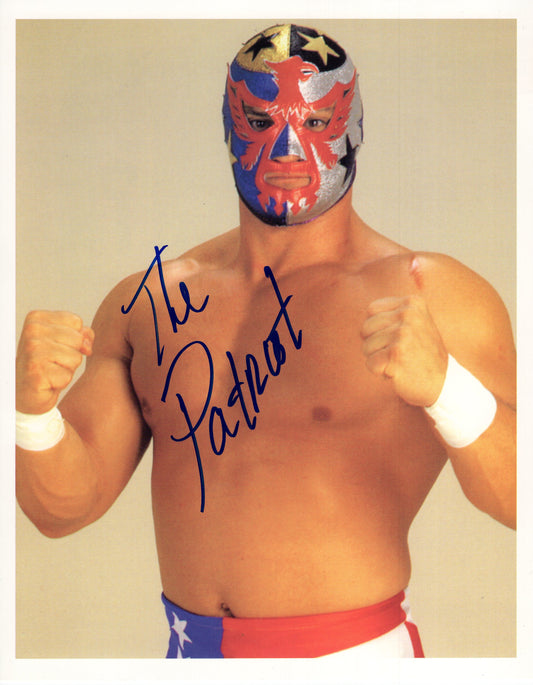 Patriot signed 8x10  deceased photo signed auto autographed WCW WWF