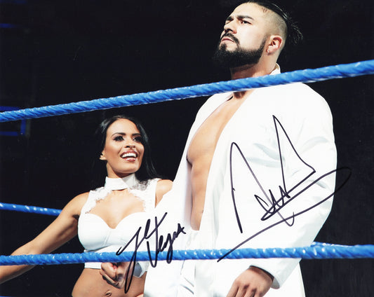 Zelina Vega & Andrade photo signed auto autographed WWE