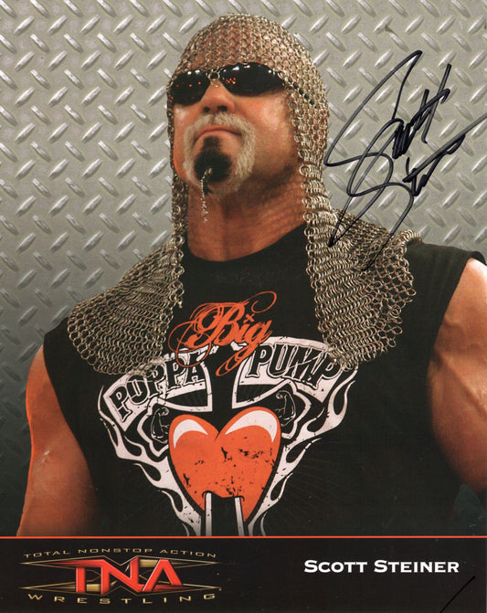 Scott Steiner (8x10) WWF WCW AEW official tna promo photo signed auto autographed