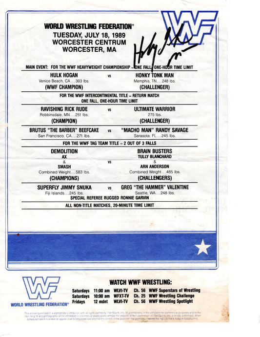 Honky Tonk Man (event card) WWF signed auto autographed