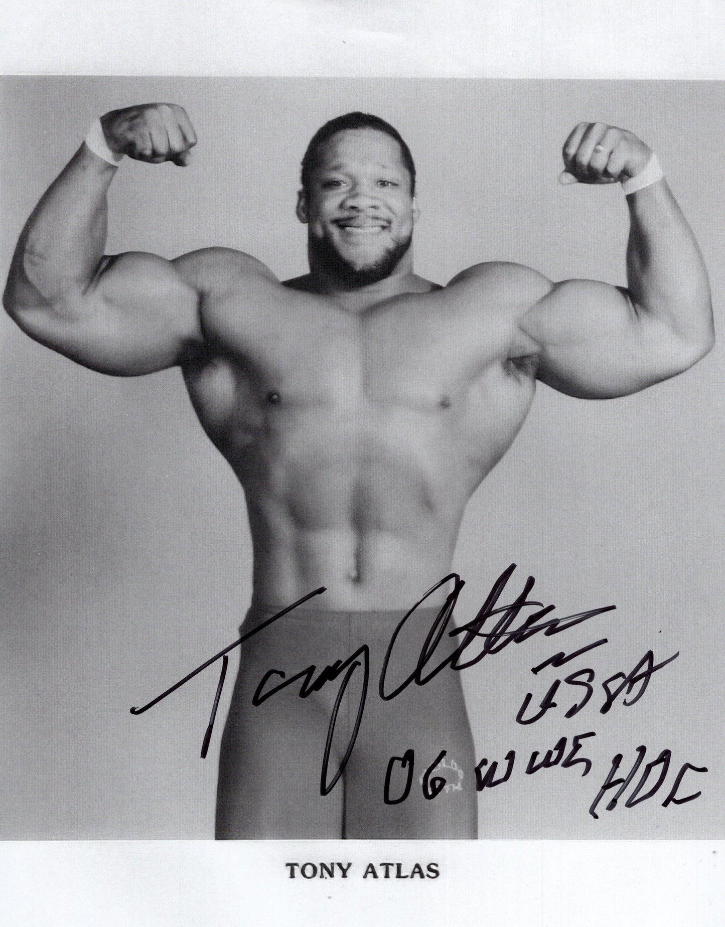 Tony Atlas (8x10) WWF photo signed auto autographed