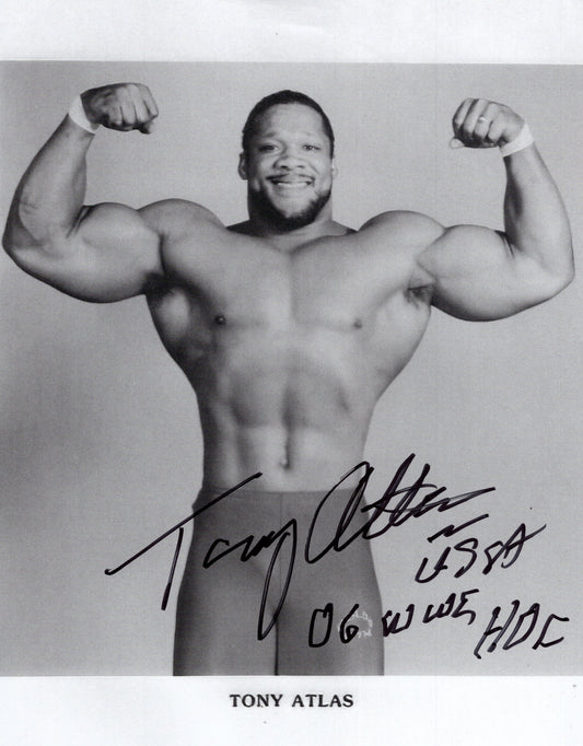 Tony Atlas (8x10) WWF photo signed auto autographed