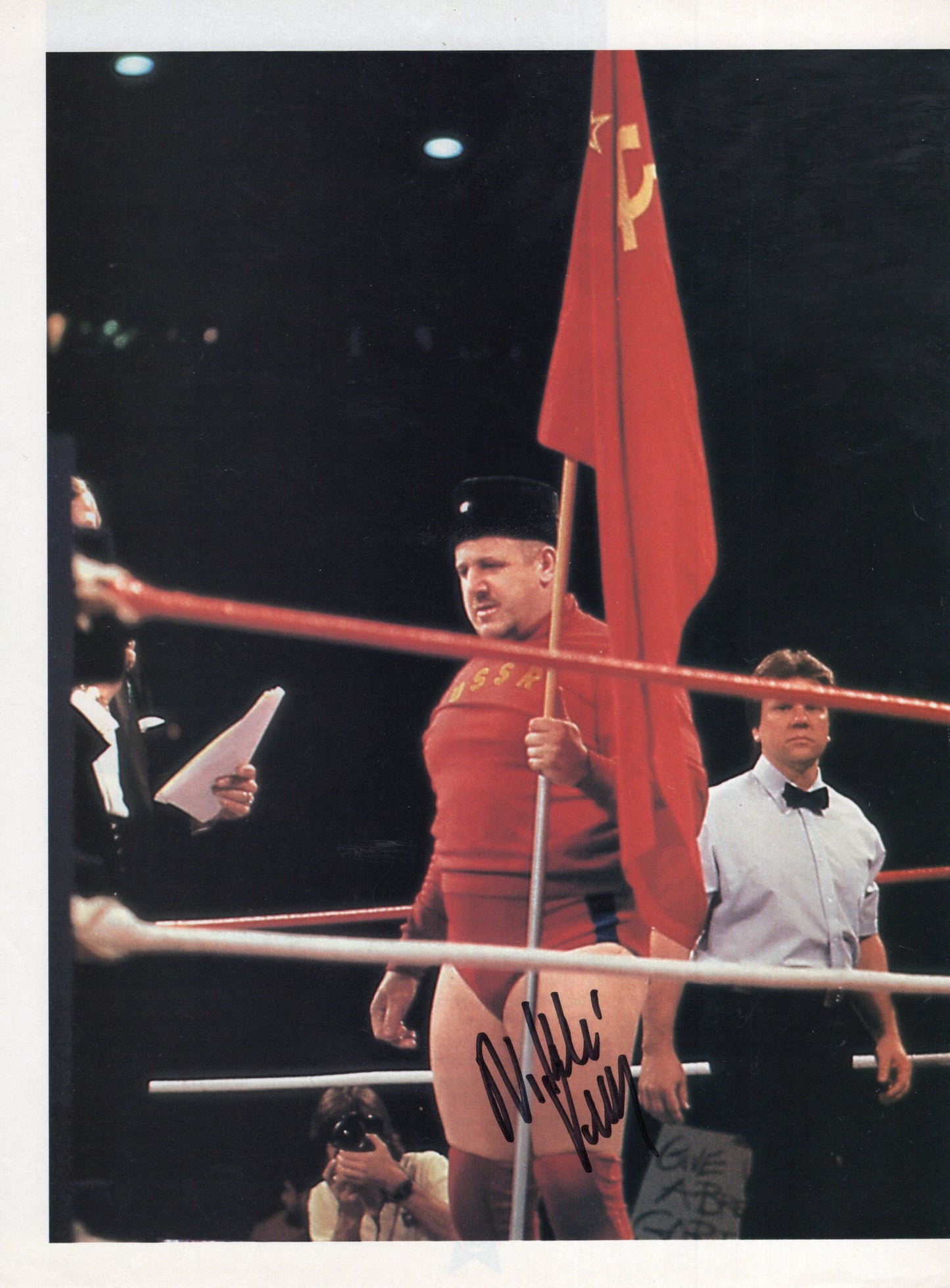 Nikolai Volkoff (magazine page) photo signed auto autographed