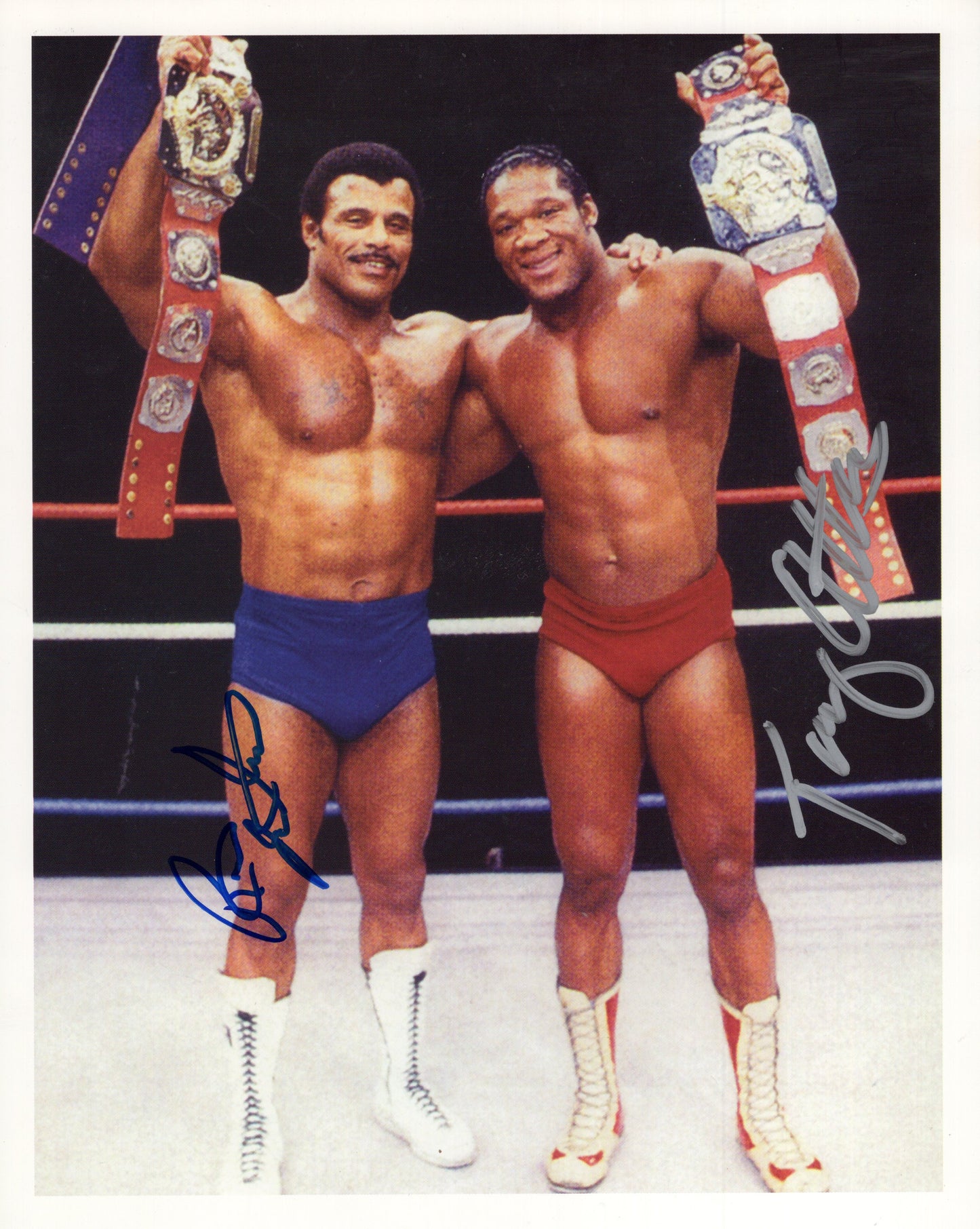 Tony Atlas & Rocky Johnson photo photo signed auto autographed 8x10 WWF