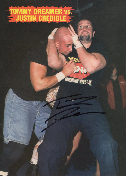 Tommy Dreamer (magazine page) photo signed auto autographed ECW TNA WWF