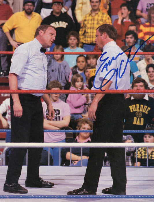 Earl Hebner  (magazine page) photo signed auto autographed